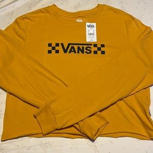 Vans Tops Vans Yellow Long Sleeve Crop Tee Large Color: Black/Yellow Size: L